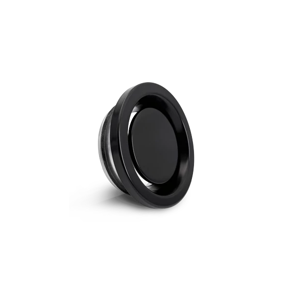 EVF Elszívó anemosztát, szerelőkerettel, fekete DN100 mm